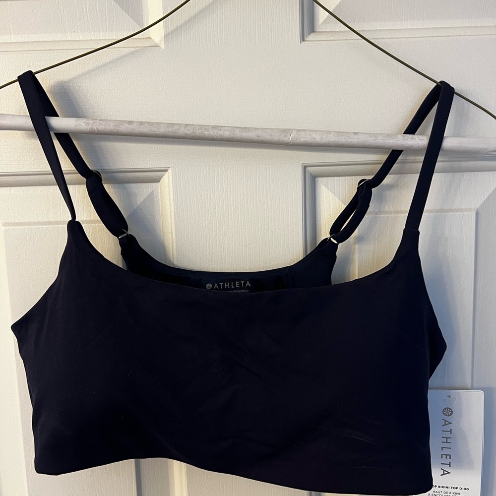 Navy Athleta large scoop bikini top for D – DD cups